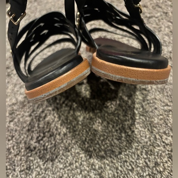 Cole Haan Francie Strappy Slingback Sandal Black Leather Womens size 8.5 - Picture 2 of 11